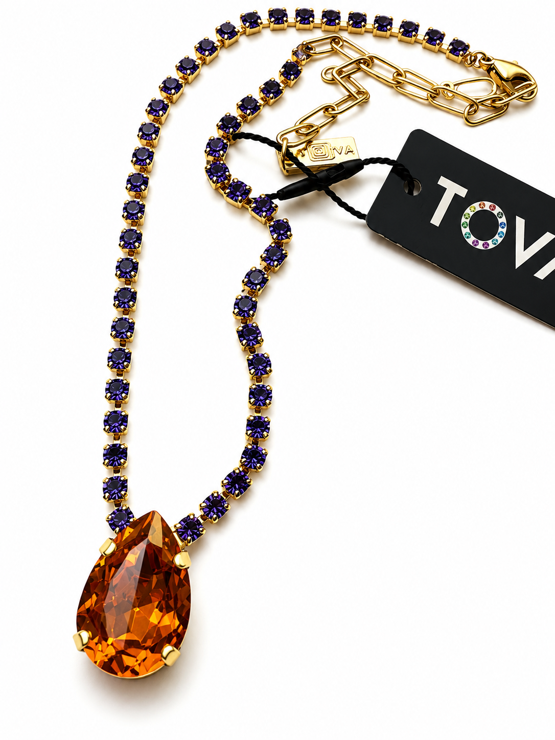 TOVA Milli Necklace In Tanzanite Chilli Pepper