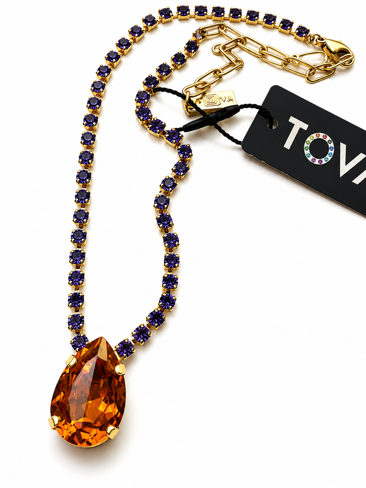 TOVA Milli Necklace In Tanzanite Chilli Pepper