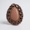Blush &amp; Amethyst Teardrop Statement Ring