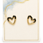 Black Tipped Heart Earrings