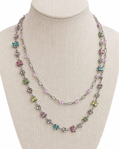 Dolly Layers Necklace with Butterfly