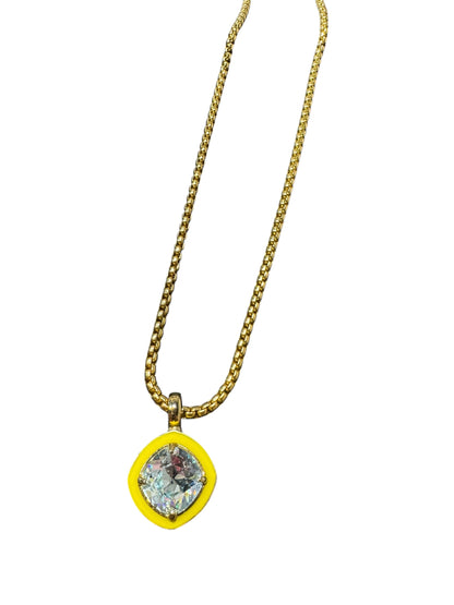 Tova Dakota Pendant Necklace Yellow & Aqua