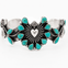 Sterling Silver Sacred Heart Turquoise Cuff