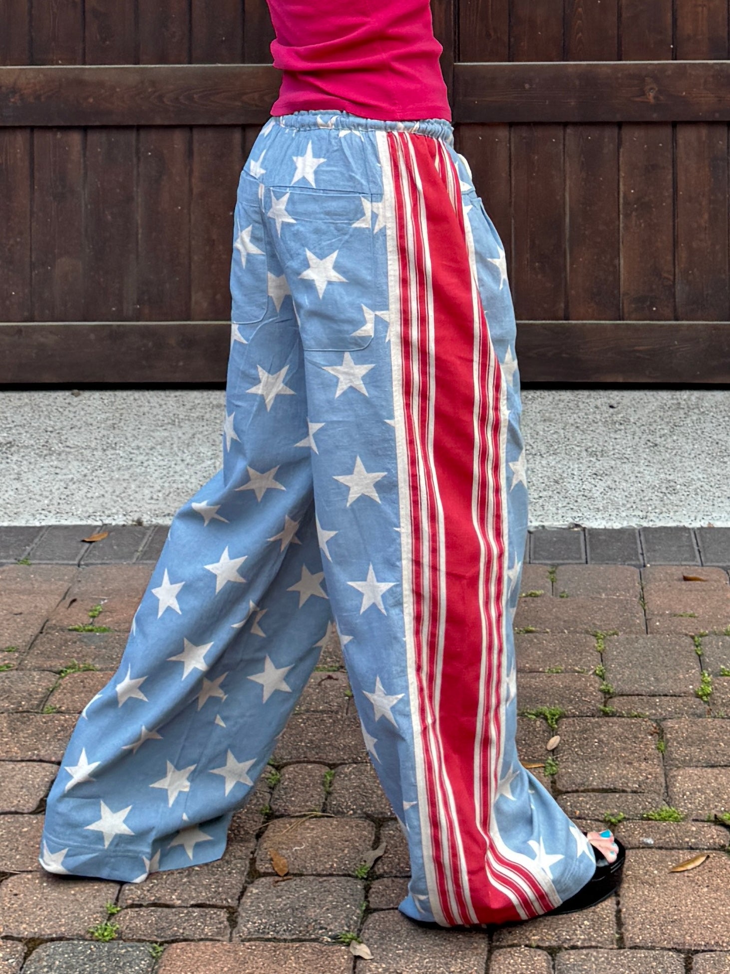 Stars and Stripes Drawstring Waist Pants