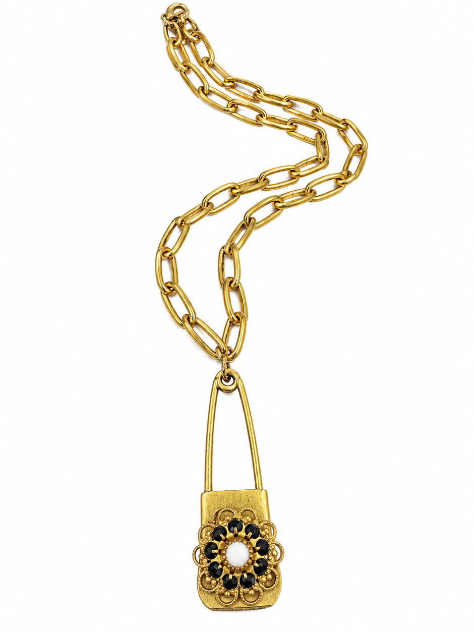 Vintage Laundry Pin Necklace