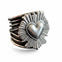Sterling Silver Sunshine Heart Stacker Ring Size 8