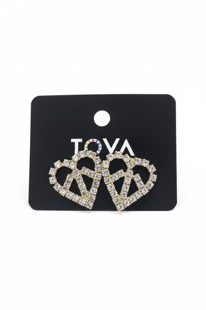 Peace & Love Stud In Antique Gold