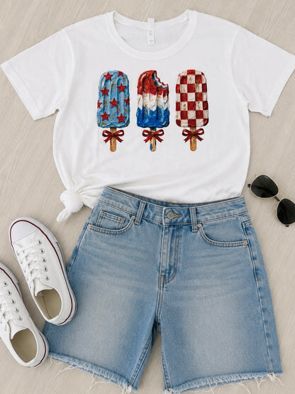 Red White & Blue Popsicle Graphic Tee