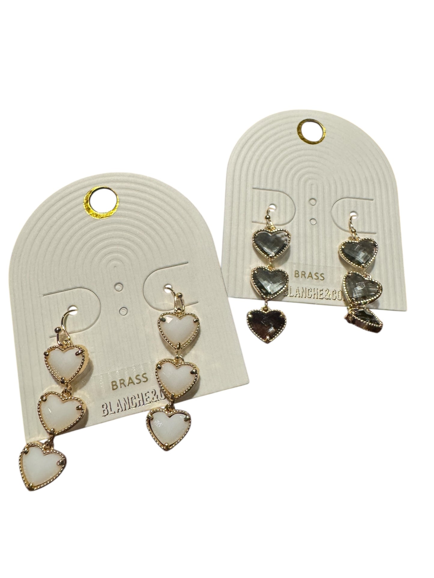 Triple Heart Dangle Earring