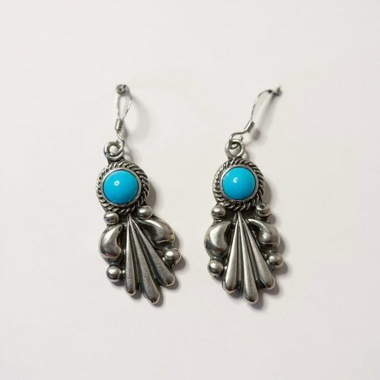 Annie Spencer Kingman Turqoise Dangle Earrings