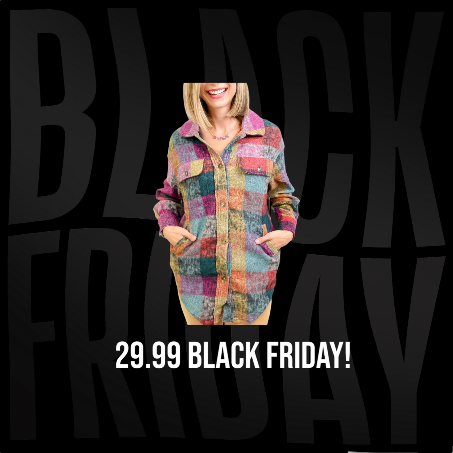 Pink Friday Shacket Deal Multi Color