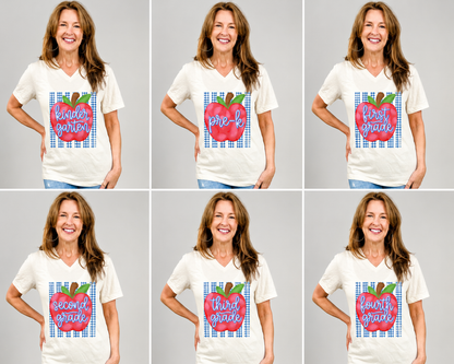 Note Book Ready Teacher Apple Graphic Tee