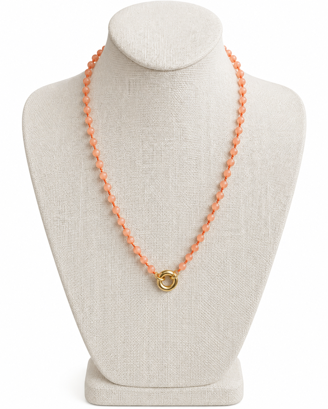 Beads Necklace  #3 Orange Size 18" length