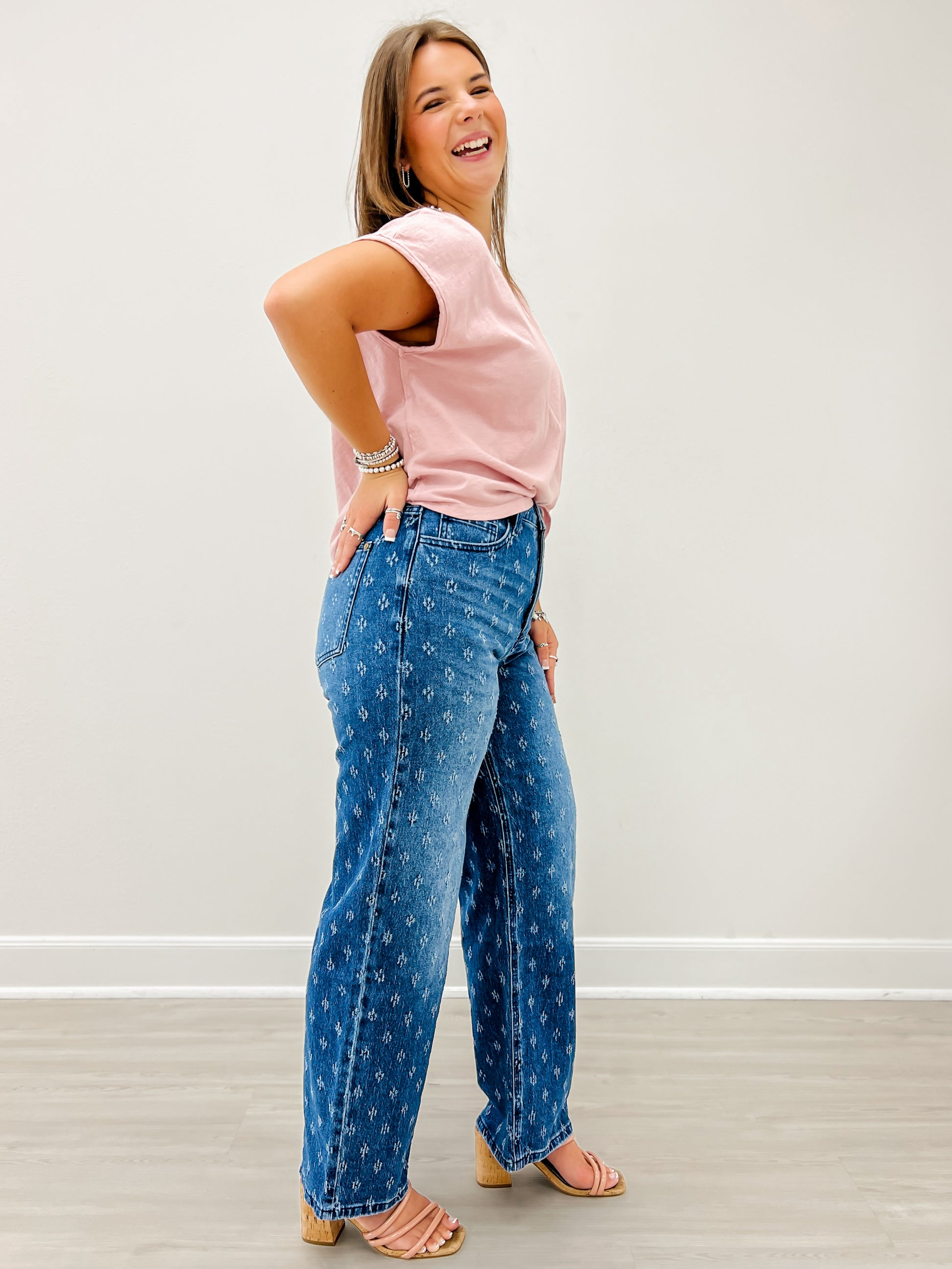 The Statement Straight - Textured Classic Blue
