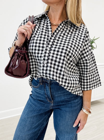 Charlotte Gingham Button Down Shirt