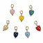 Pearlescent Ceramic Heart Charm