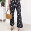 Mallard Printed Stretch Denim Wide Leg Jeans