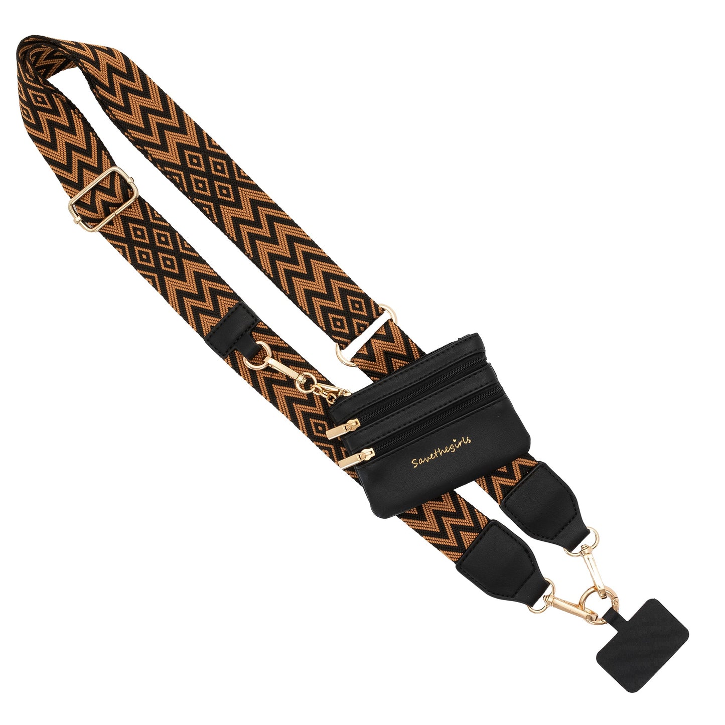 Clip & Go Strap with Pouch - Chevron Collection