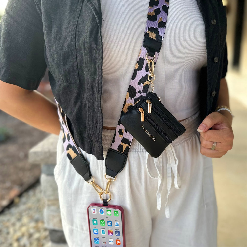 Clip & Go Strap with Pouch - Leopard Collection