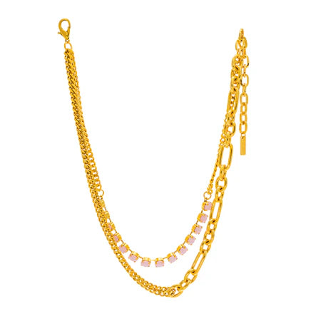 TOVA Cricket Necklace in Petal Pink