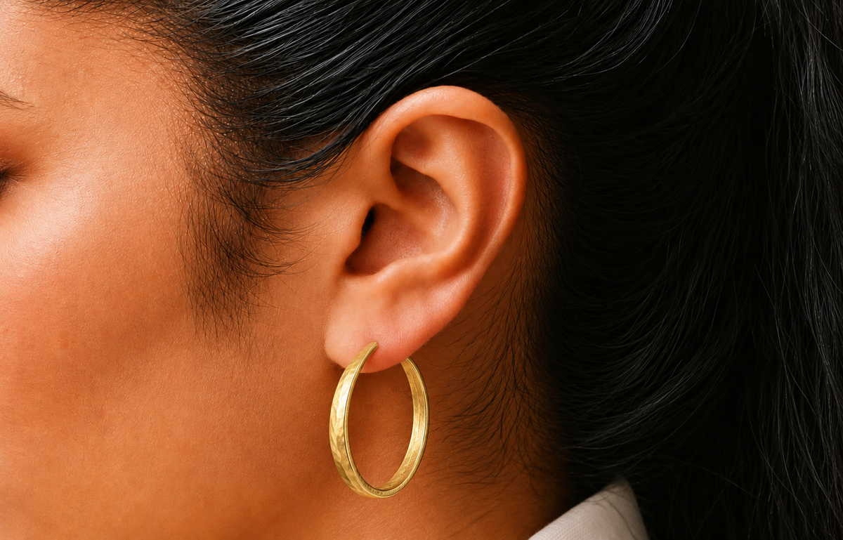 Gold Plated Vintage Reproduction Hoops