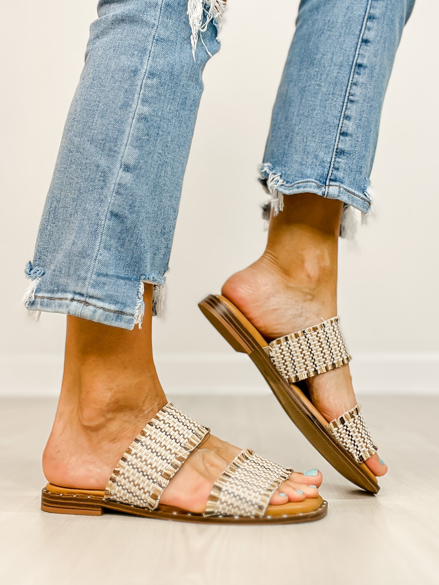 Corkys Afrayed Of What Sandals in TAN COMBO