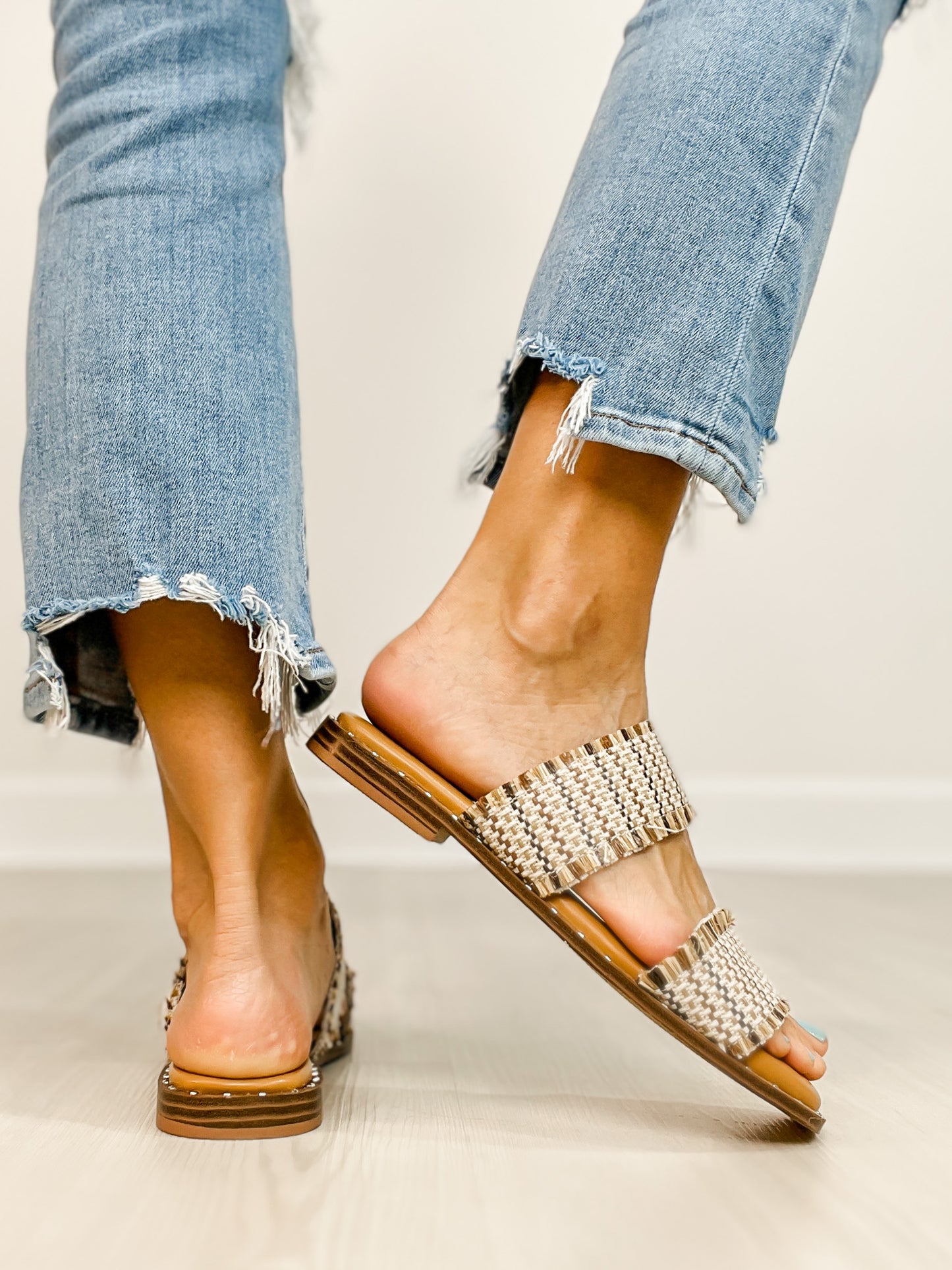 Corkys Afrayed Of What Sandals in TAN COMBO