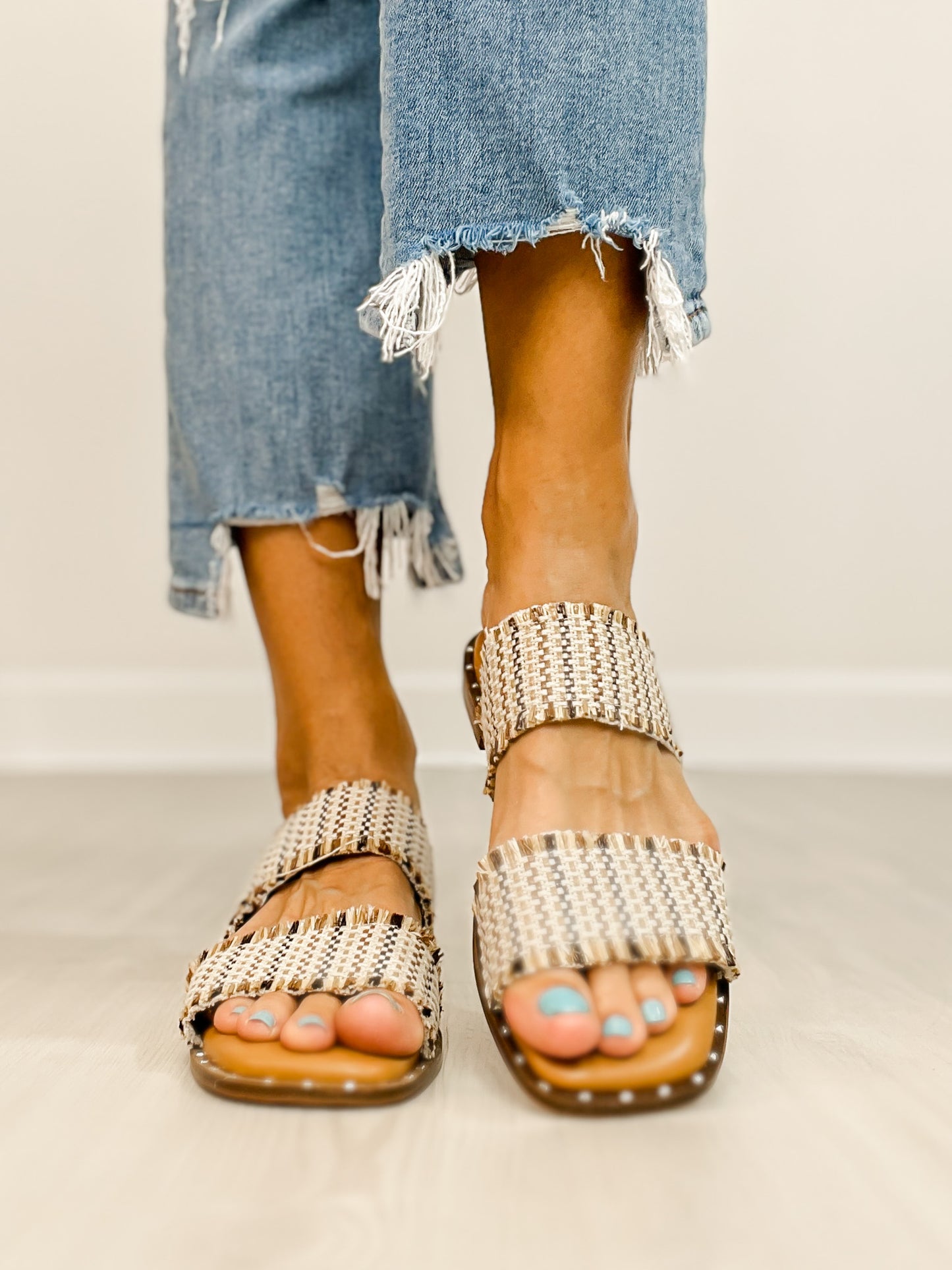 Corkys Afrayed Of What Sandals in TAN COMBO