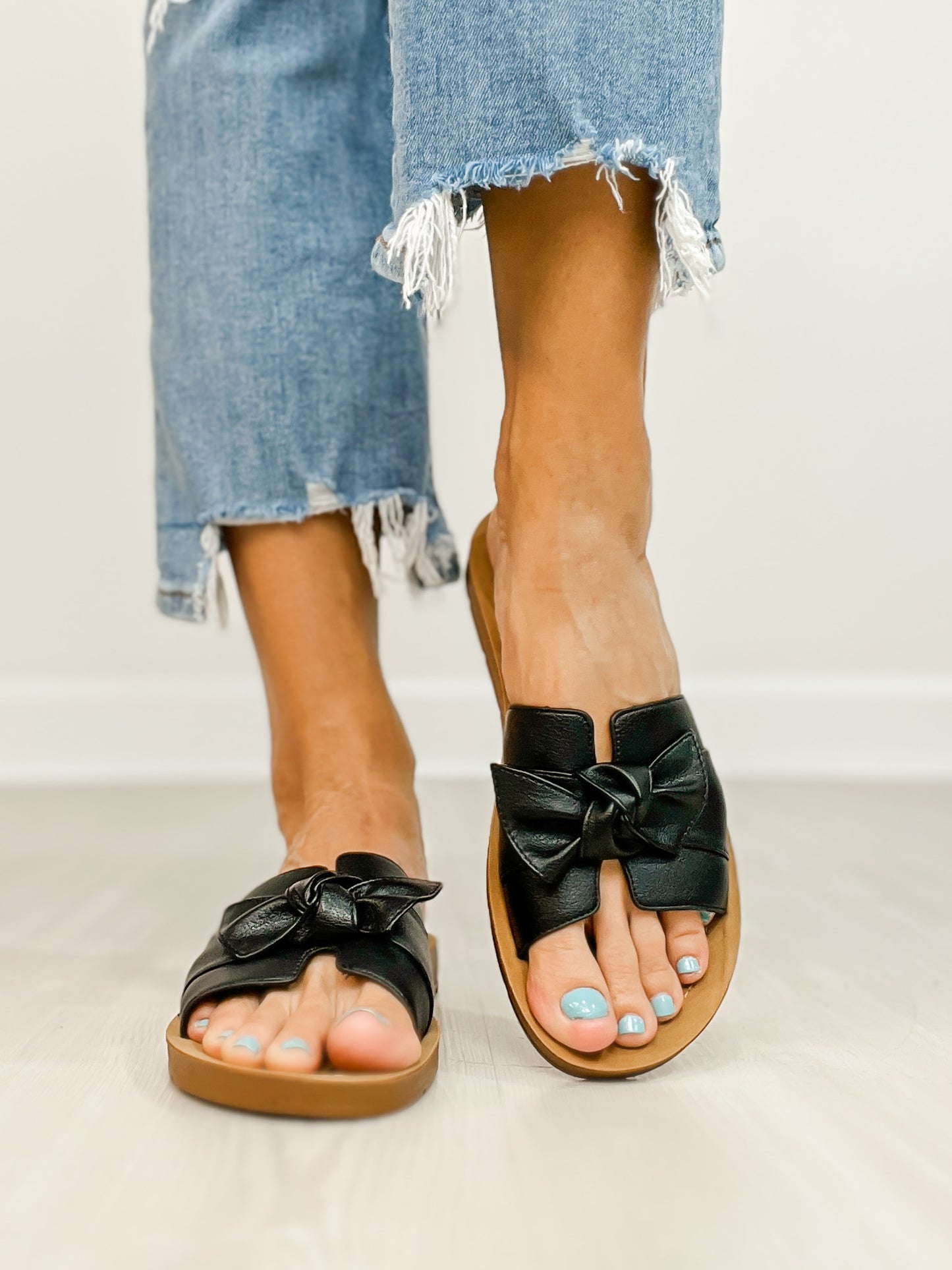 Corkys Rock The Bowt Slide Sandals in BLACK