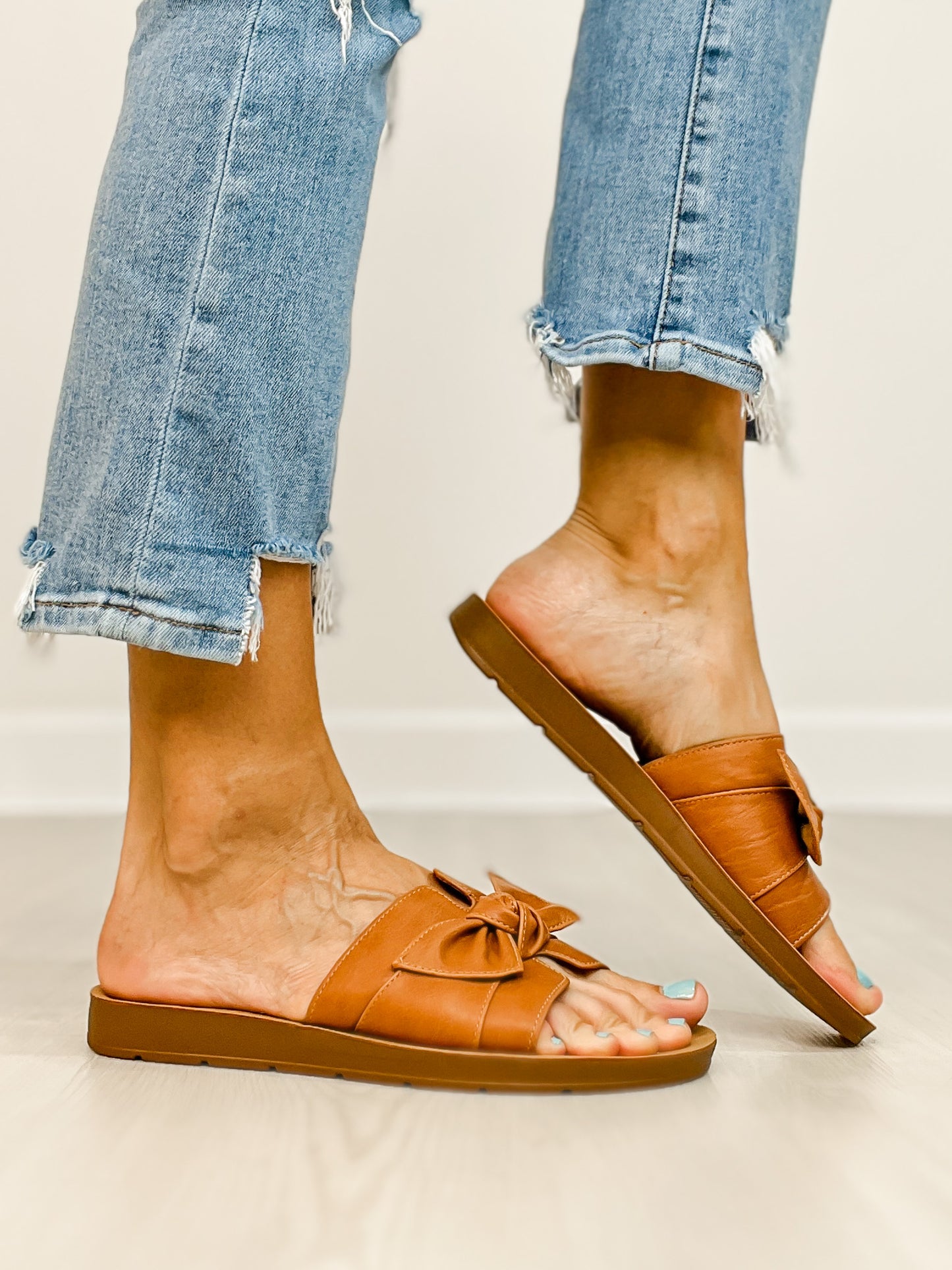 Corkys Rock The Bowt Slide Sandals in COGNAC