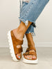 Corkys Rumor Has it Double Buckle Sandal in COGNAC