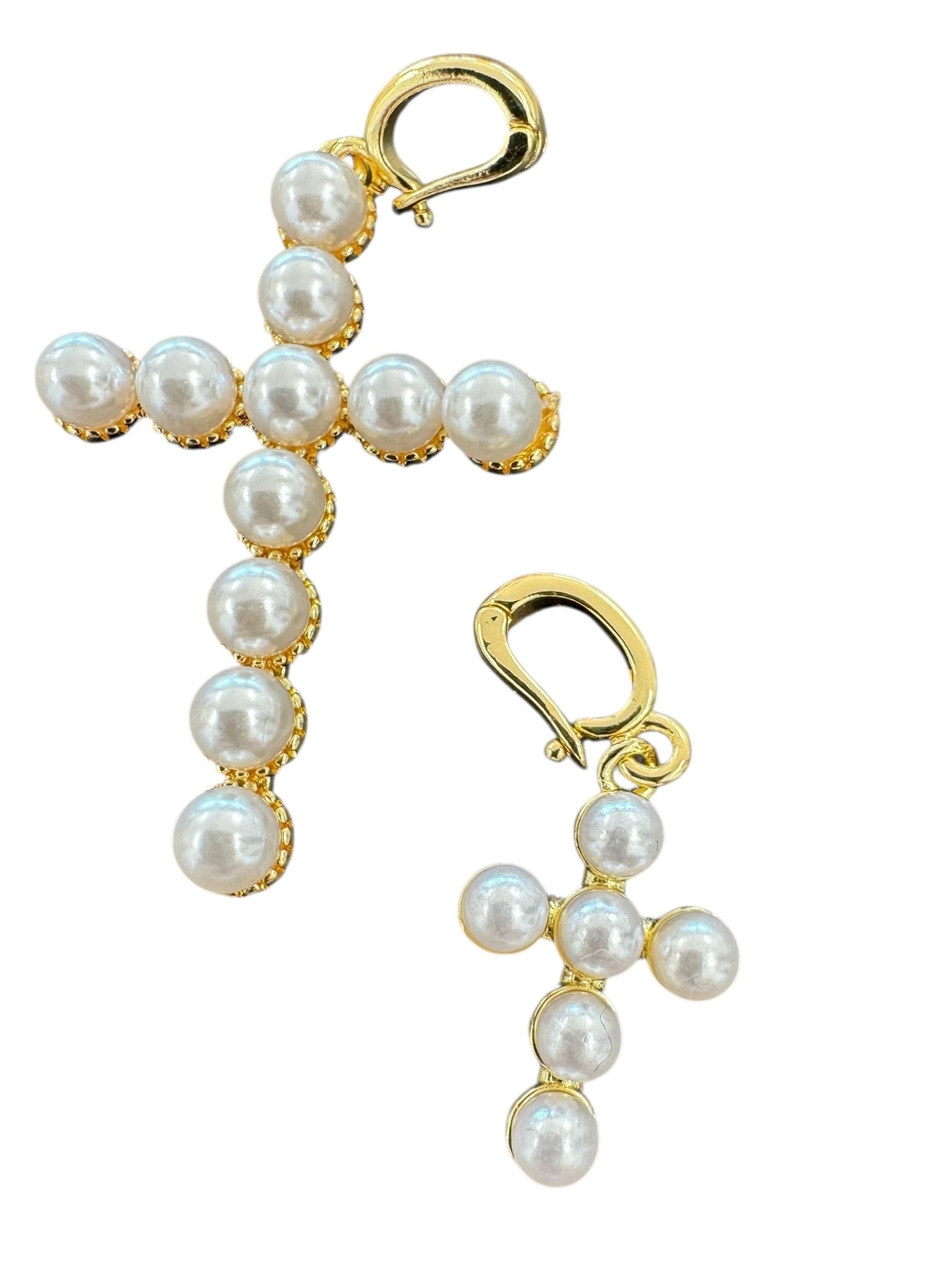 Pearl Cross Charms