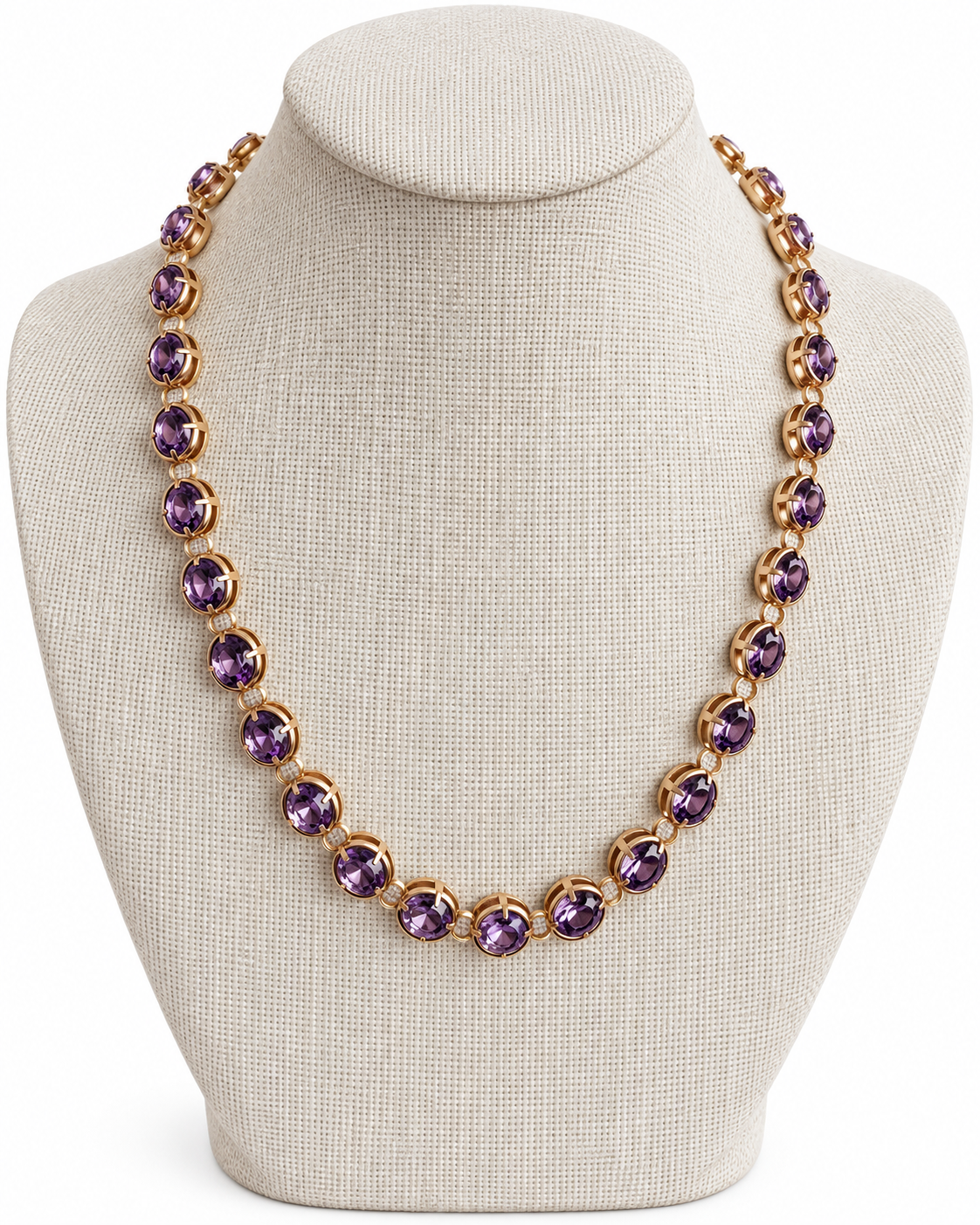 Bella Necklace with Purple Crystle