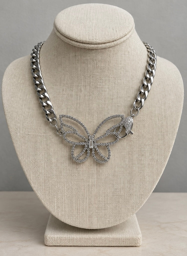 Butterfly CZ Necklace