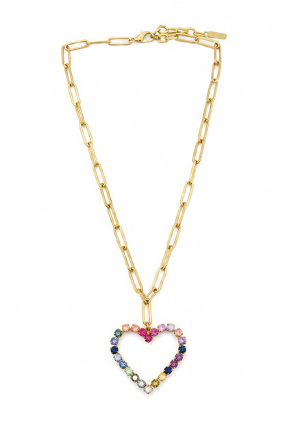 TOVA Pop Heart Necklace in Fairy Dust