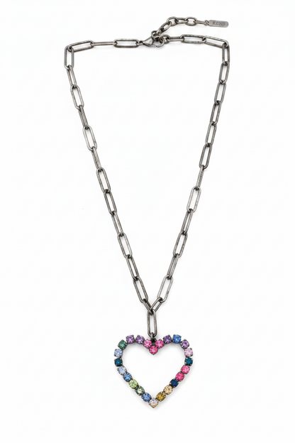 TOVA Pop Heart Necklace in Fairy Dust