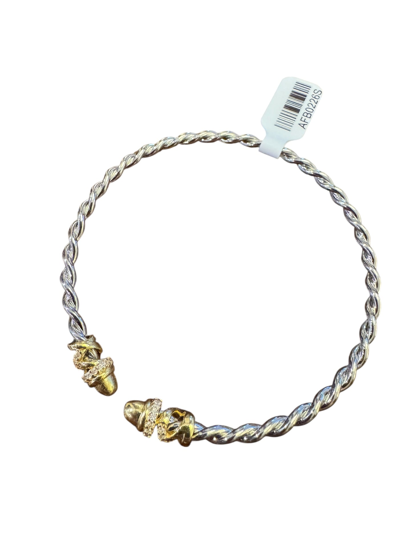 Cable Cuff Silver Bracelet