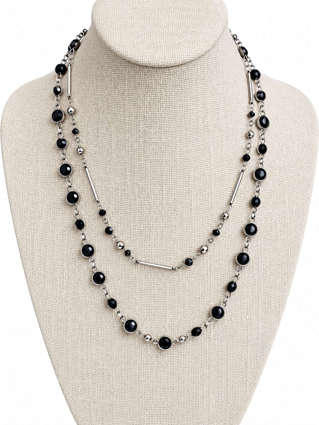 Black Onyx Layers Necklace