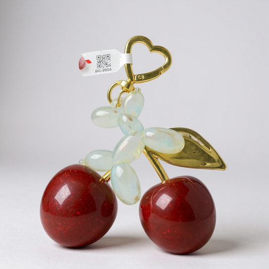 Acrylic Cherry Purse Charm