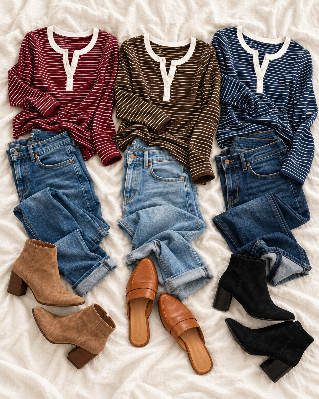 The Laid Back Henley - Rich Neutrals Collection