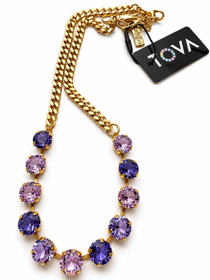 Mini Oakland Necklace Custom Unfoiled Purple And Pink Mix