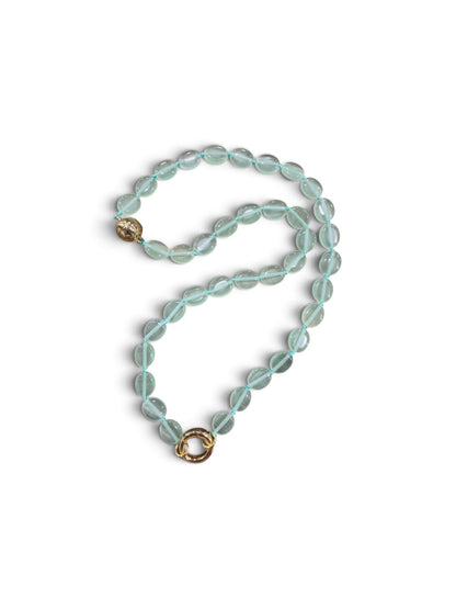 Beads Necklace  #6 Light Green Size 18" length