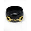 Gold Horsebit Black Hinged Cuff