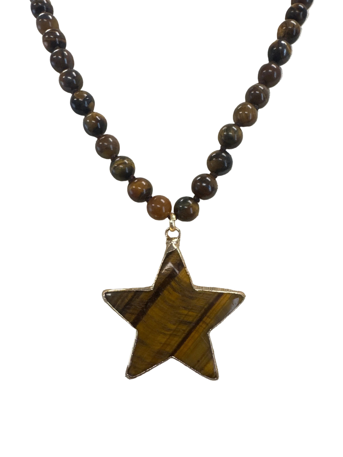 Natural Stone Star Pendant Necklace