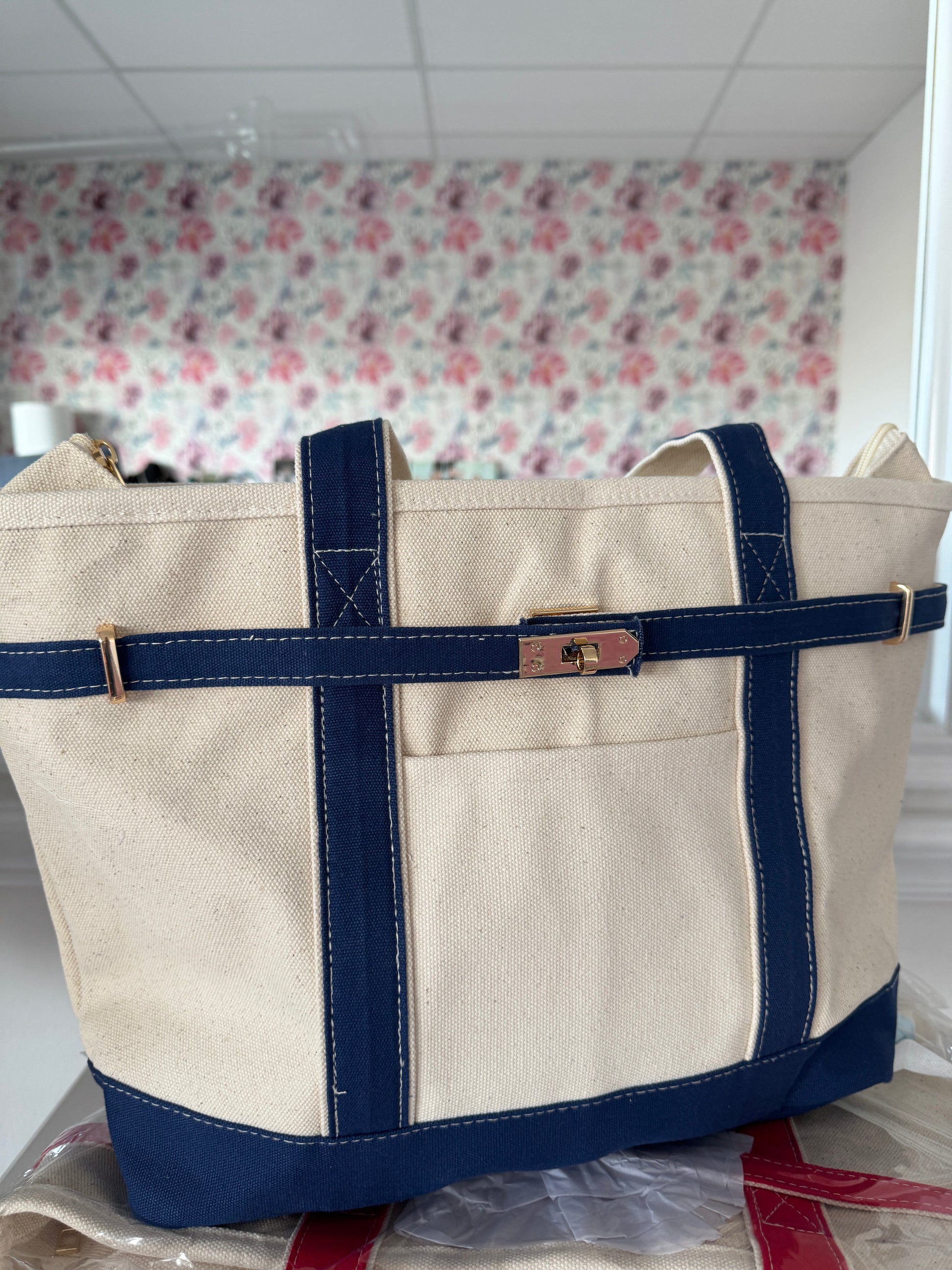 Waterproof Canvas Boat Bag - Navy