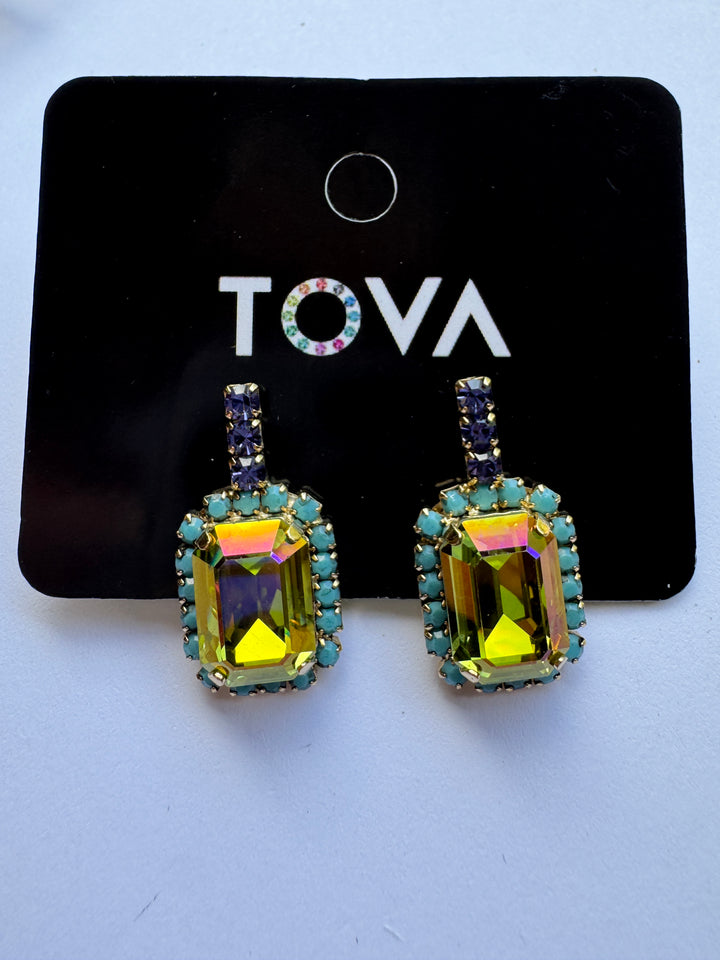 Mabel Earrings In Citrus Lime Brandy