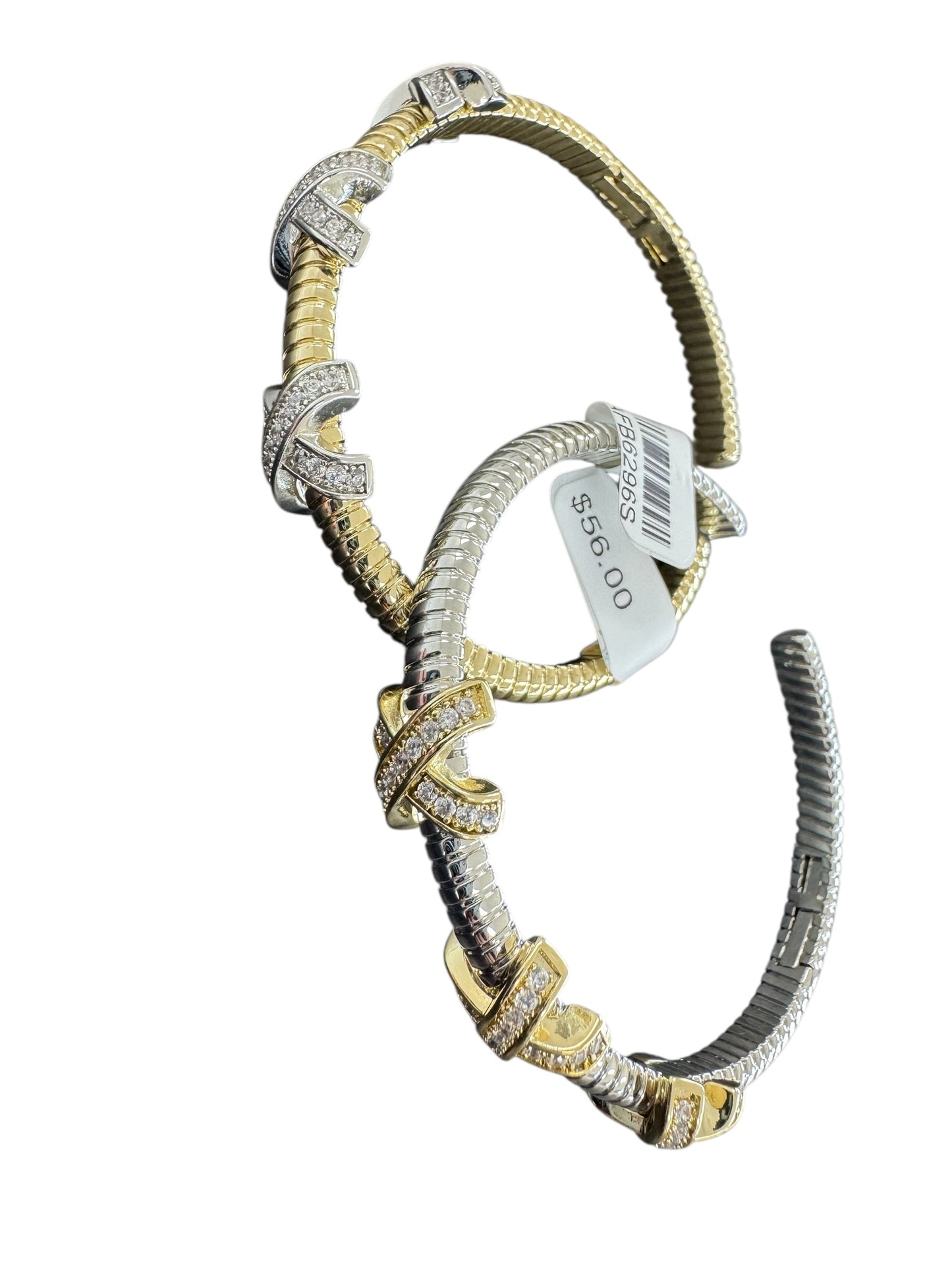 Silver & Gold Hinge Bracelet