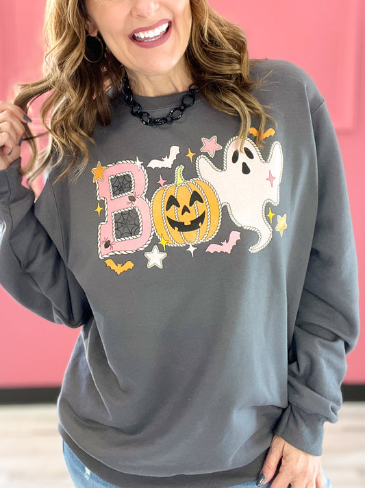 Boo Graphic with Pumpkin