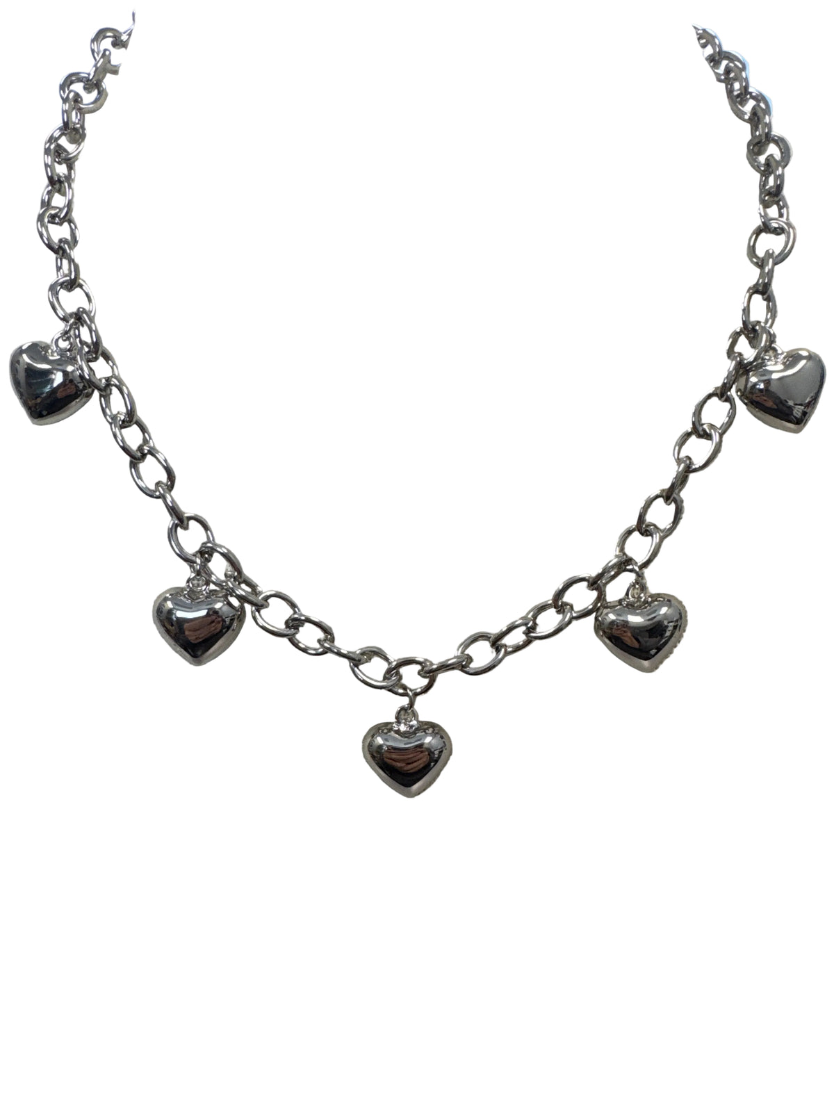 Puffy Heart Charm Necklace