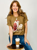 Yarn Santa and Baby Jesus Graphic Tee